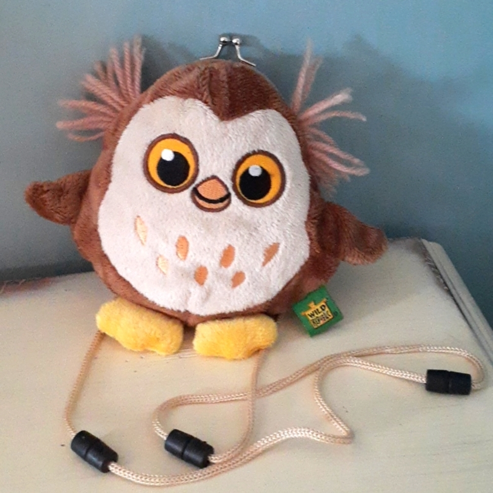 & Wild Republic plush owl mini shoulder bag coin purse